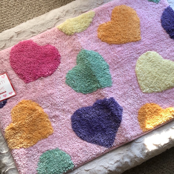 Avanti Pink Valentine Heart Bath Rug Mat - Picture 8 of 8